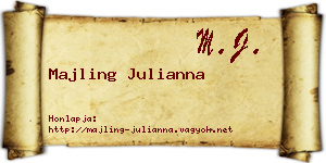 Majling Julianna névjegykártya
